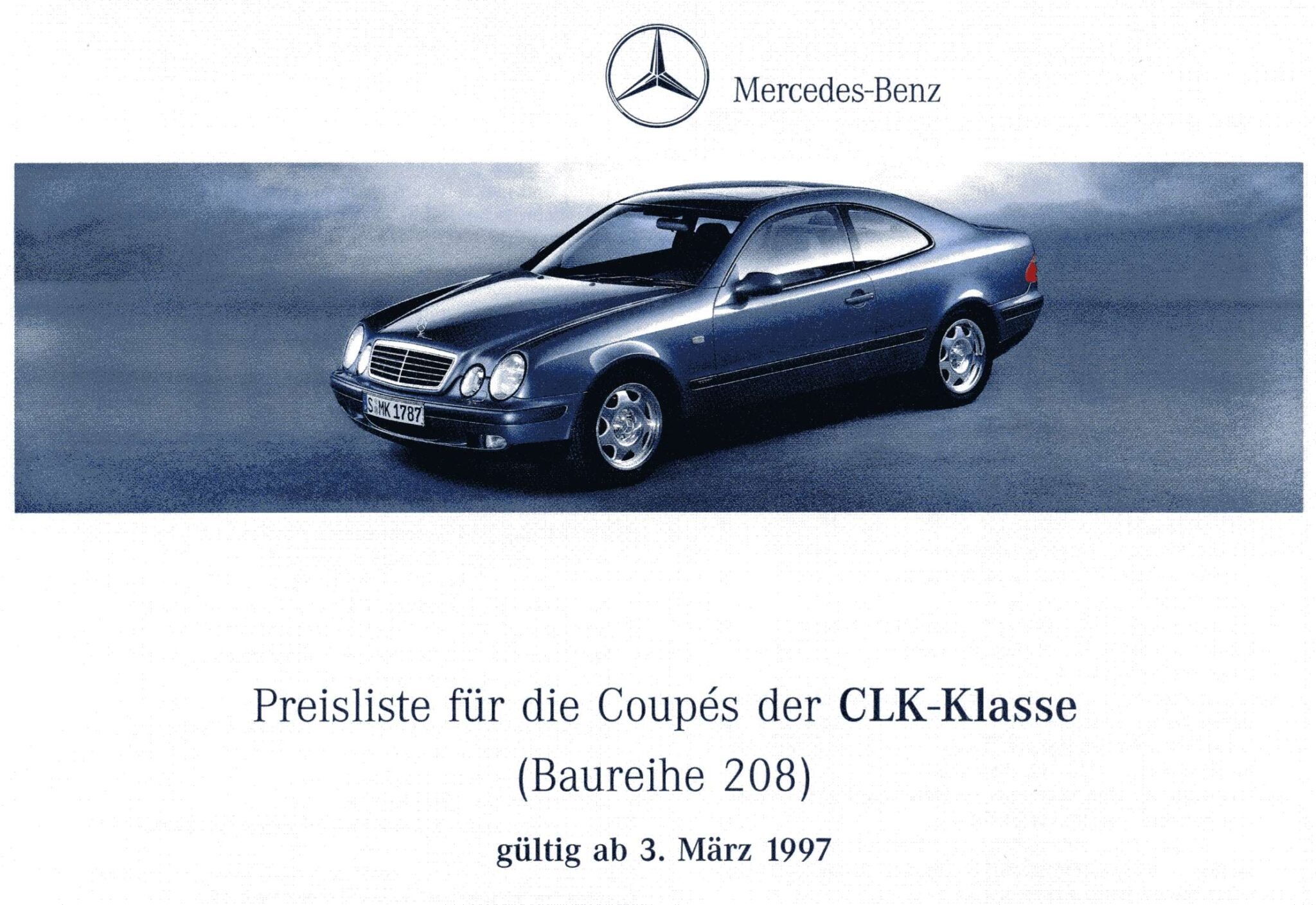 BR208 CLK-Klasse pdf Preislisten