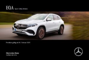 Deckblatt Mercedes PKW Preisliste (BR243) Februar 2021
