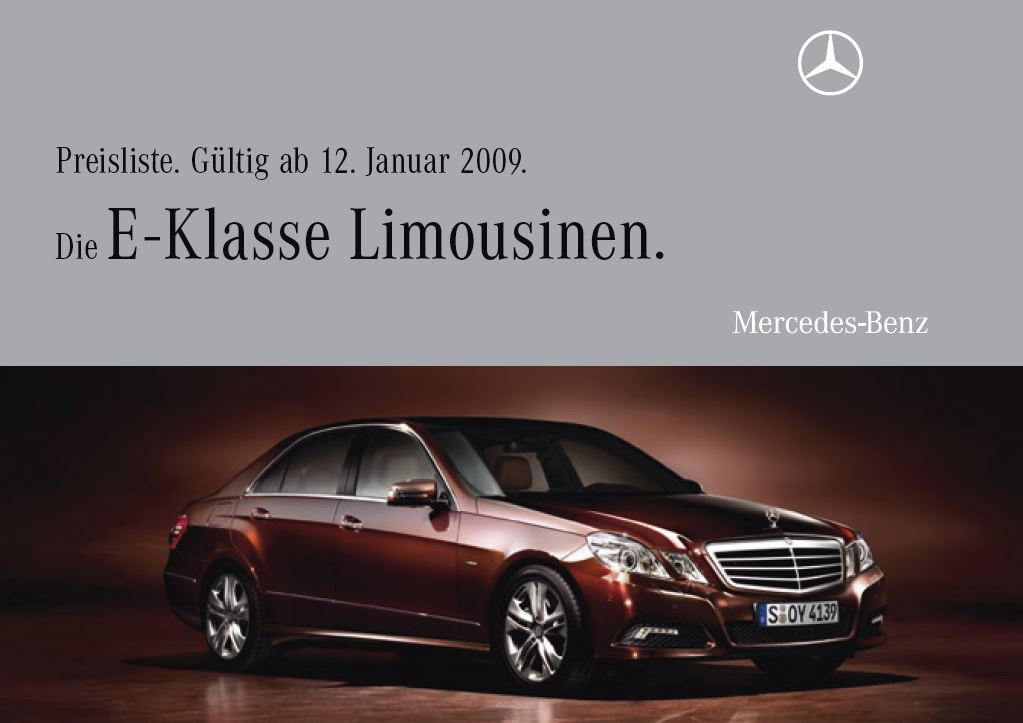 Mercedes E Klasse Preislisten BR212 