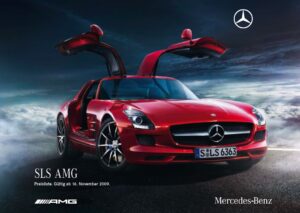 Screenshot der Mercedes pdf Preisliste BR197 AMG-SLS vom November 2009
