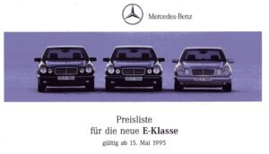 Screenshot der Mercedes pdf Preisliste BR210 E-Klasse vom Mai 1995
