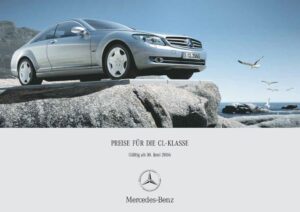 Screenshot der Mercedes pdf Preisliste BR216 CL-Coupes vom Juni 2006