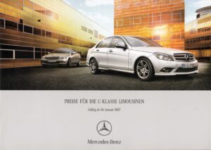 Screenshot der Mercedes pdf Preisliste BR204 C-Klasse vom Januar 2007