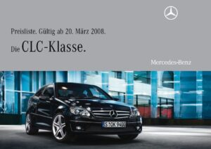 Screenshot der Mercedes pdf Preisliste BR203 CLC-Klasse vom März 2008