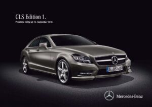 Screenshot der Mercedes pdf Preisliste BR218 CLS-Klasse vom September 2010