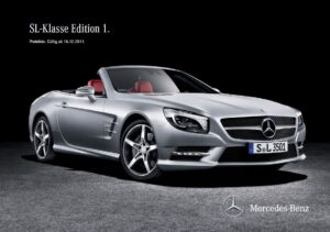 Screenshot der Mercedes pdf Preisliste BR231 SL-Roadster vom Dezember 2011