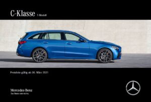 Screenshot der Mercedes pdf Preisliste BR206 C-Klasse vom März 2021