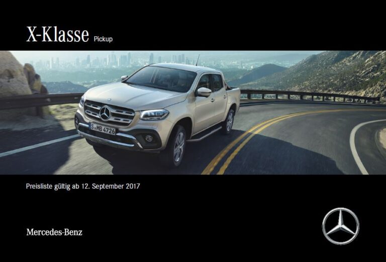 Mercedes X Klasse Preisliste Pdf