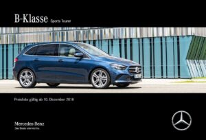 Screenshot der Mercedes pdf Preisliste BR247 B-Klasse vom Dezember 2018