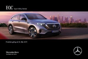 Screenshot der Mercedes pdf Preisliste BR293 EQC-Klasse vom Mai 2019