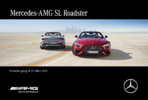 Screenshot der Mercedes pdf Preisliste BR232 AMG SL-Roadster vom März 2022