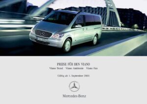 Screenshot Mercedes pdf Preisliste BR639 Viano vom September 2005