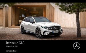 Screenshot Mercedes pdf Preisliste BR254 GLC SUV vom Juli 2022