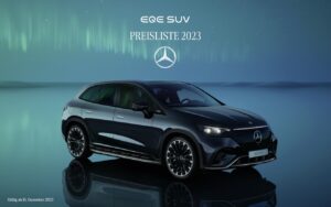 Screenshot Mercedes pdf Preisliste BR294 EQE-SUV - Dezember 2022